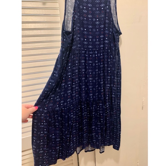 Navy Blue patterned Juniors dress - Picture 5 of 5
